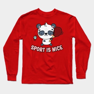 Cute Sport Panda Long Sleeve T-Shirt